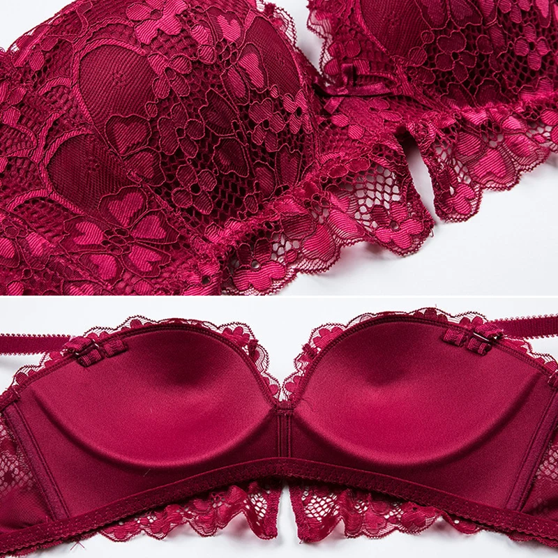Elegant Bra Set Embroidery Lace Bra Panties Set Comfortable Sexy Lingerie Set Push Up Bra Brief Set Elegant Bra Set Embroidery Lace Bra Panties Set Comfortable Sexy Lingerie Set Push Up Bra Brief Set