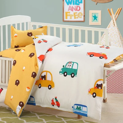 Bebe Bedding Set 3 Pcs 1 Set Lit Lit Garnitures Inclus Taie D Oreiller Drap Plat Housse De Couette Modele De Dessin Anime Conception Pour Babis Enfants Aliexpress