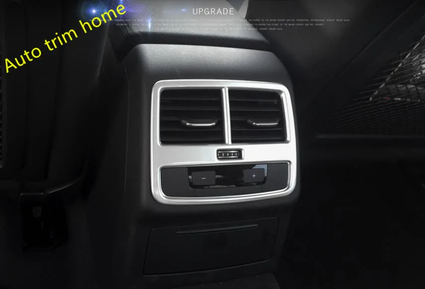 Lapetus Rear Armrest Box Air Conditioning AC Outlet Vent Cover Trim Fit For Audi A4 B9 A5 2016 - 2020 Sedan ABS / Auto Accessory |