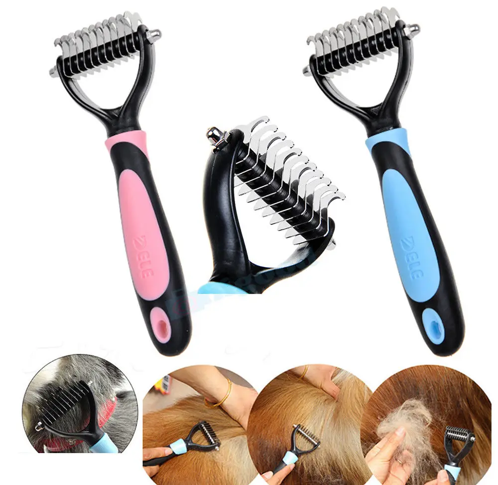

Professional Pet Grooming Undercoat Rake Comb Dematting Tool Dog Cat Brush