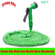 Hot Selling 50FT Flexible Expandable Magic Plastic Garden Water Pipe With Spray Gun Manguera Extensible