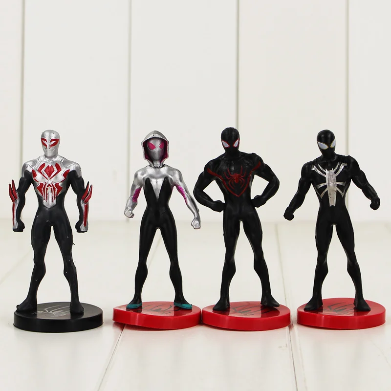 7 шт./лот 10 см Фигурки Человека паука Venom Spider Woman Gwen Stacy ПВХ модели игрушки|figure