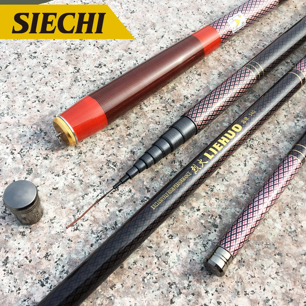 

SIECHI Telescopic Fishing Rods 3.6M-7.2M Carbon Fiber Stream Rod Hand Pole