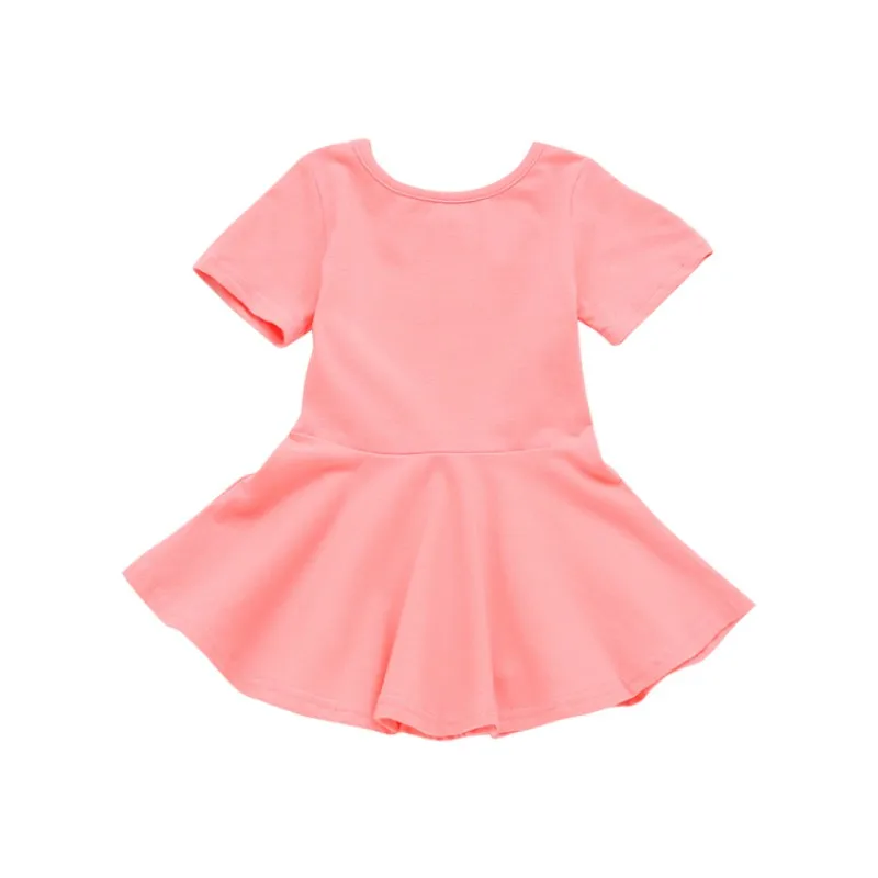 

2018 Summer Dress Back Hollow Large Lotus Leaf Baby Girl Dresses Girls Clothes Short Sleeve Dress Party Child Kids Clothing
