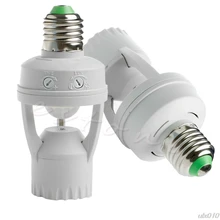 AC 110V 220V инфракрасный PIR датчик движения светодиодный E27 лампа держатель переключатель S08 и Прямая поставка