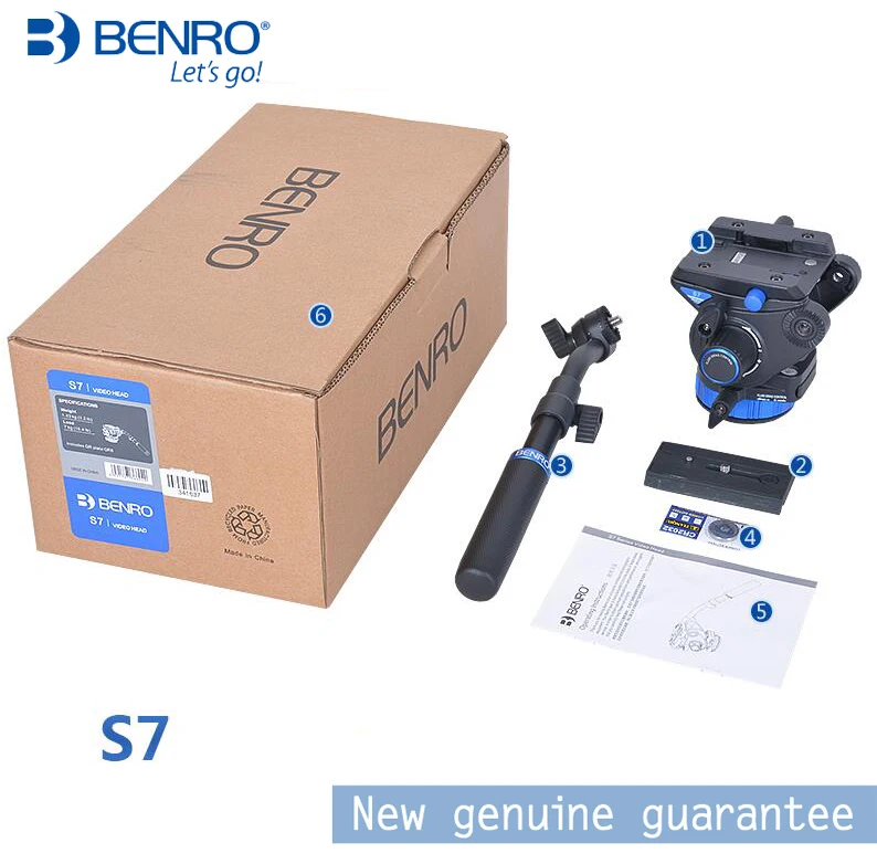 Серия профессиональных видеоголовок BENRO S7 БЫСТРОРАЗЪЕМНАЯ пластина QR6 для HDV