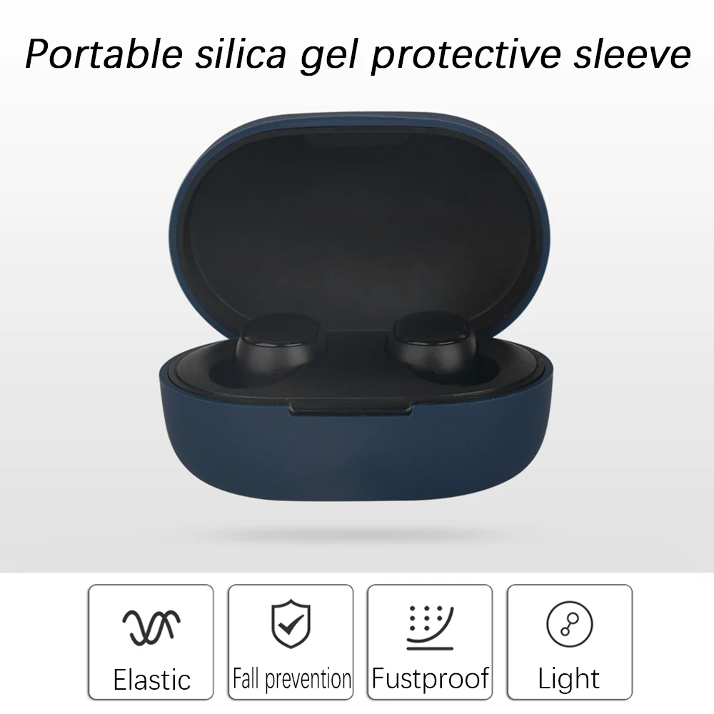 Модные Силиконовые Наушники защитный чехол Полный кожаный чехол противоударный водонепроницаемый беспроводной Bluetooth наушники для Redmi AirDots
