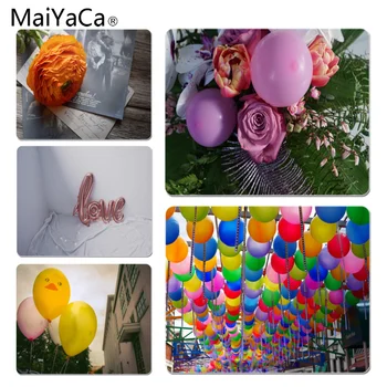 

MaiYaCa Simple Design Flowers and Balloons Photo Laptop Computer Mousepad Size for 18x22cm 25x29cm Small Mousepad
