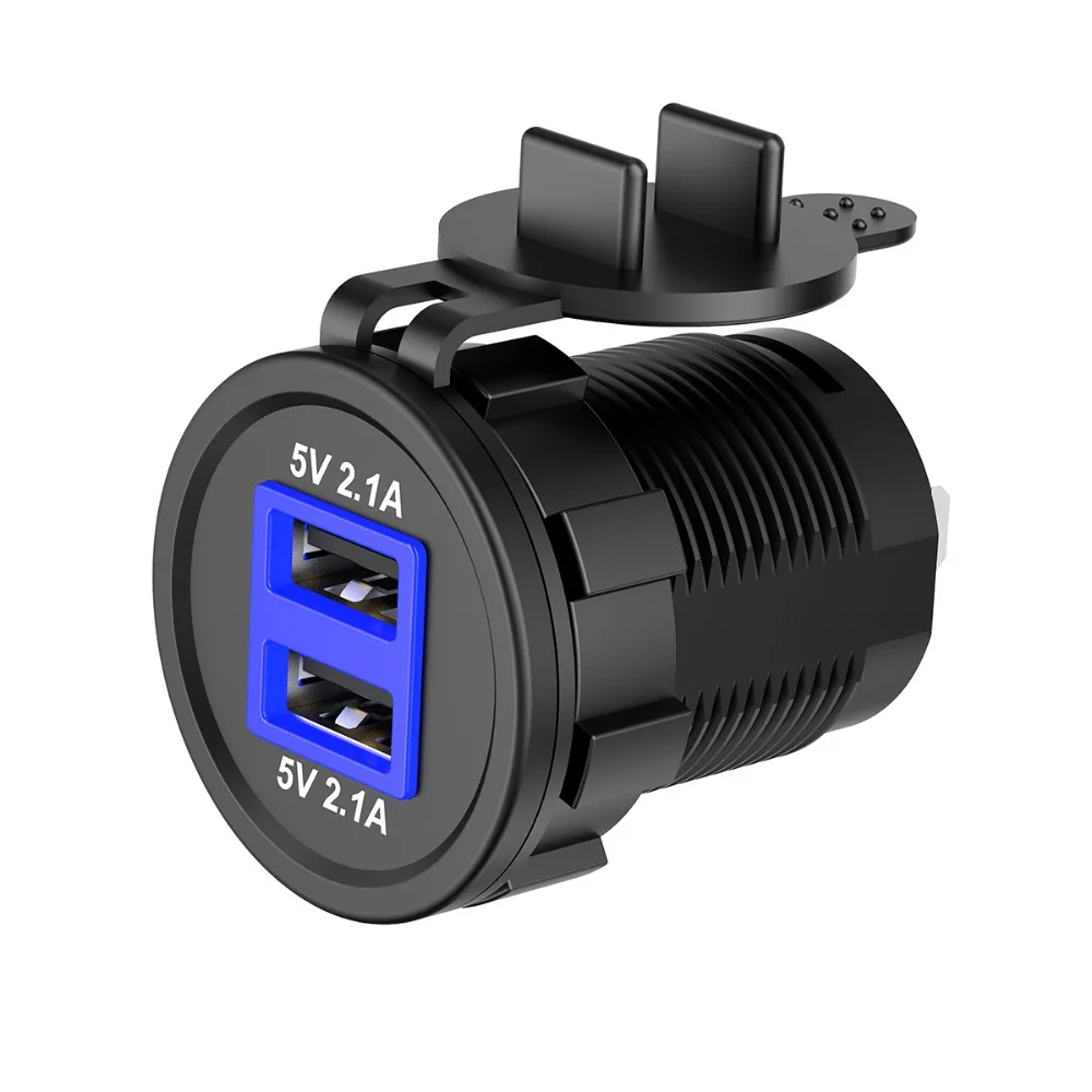 Автомобильное зарядное устройство с двумя Usb разъемами 5 В 2 1 А для iPhone Ipad Samsung xiaomi