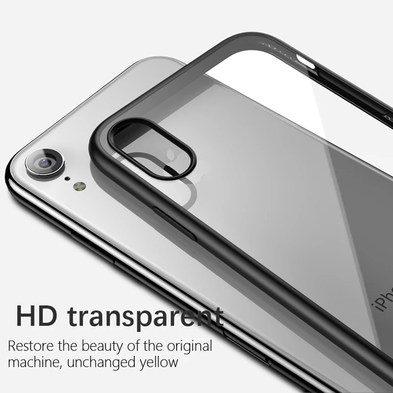 IPAKY Прозрачный чехол для телефона ударопрочный PC + TPU на афон айфон iphone SE 2 2020 7 8
