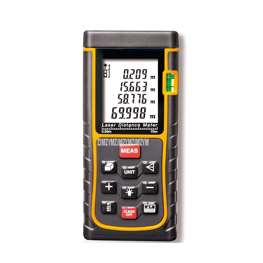 

E70 70M LCD Display Laser Distance Meter Rangefinder Digital Laser Range Finder Distance/Area/Volume Measure Ruler Test Tool