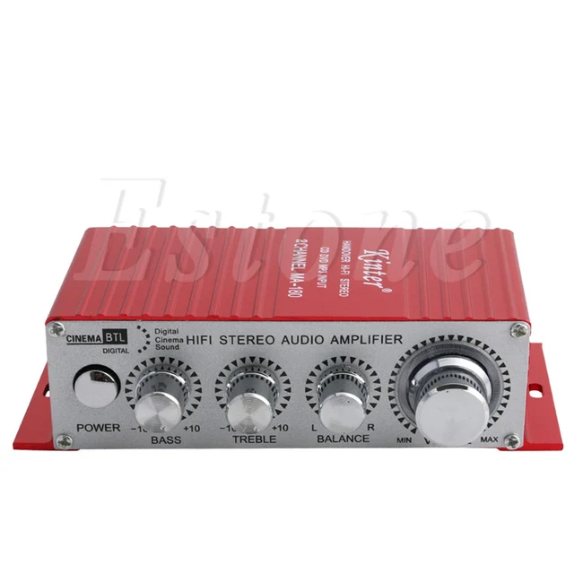 MA-180 DC12V 2-CH Mini Hi-Fi AMP Stereo USB Car Boat Audio Auto Power Amplifier