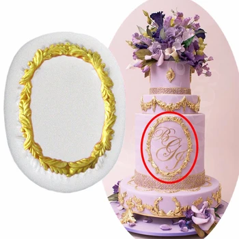 

New Fondant Cake Vintage Mirror Frame Silicone Molds Cooking Tools Chocolate Cupcake Stencil Christmas Reposteria Cozinha Wilton