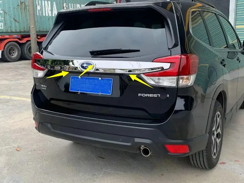 Для Subaru Forester 2019 Нержавеющая сталь на заднее отделение кузова крышка-Накладка