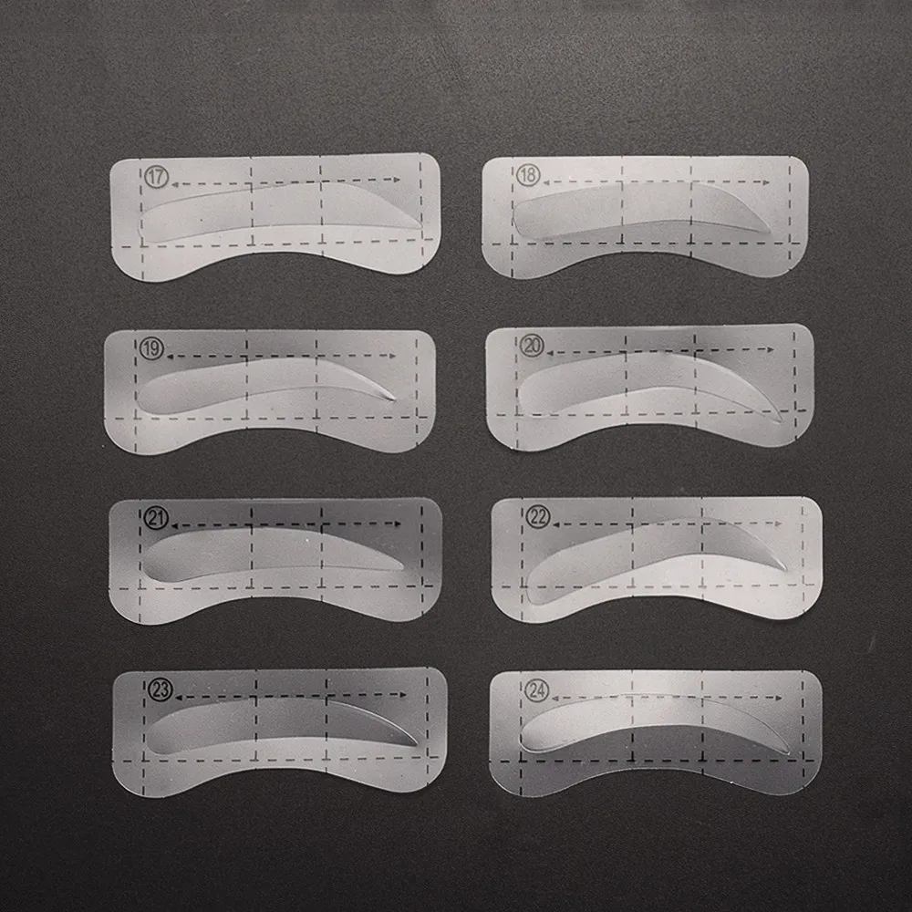 24 шт трафарет для бровей многоразового использования формирователь набор бровей Профессиональная Красота Макияж Инструменты для укладки модель аксессуары для косметики