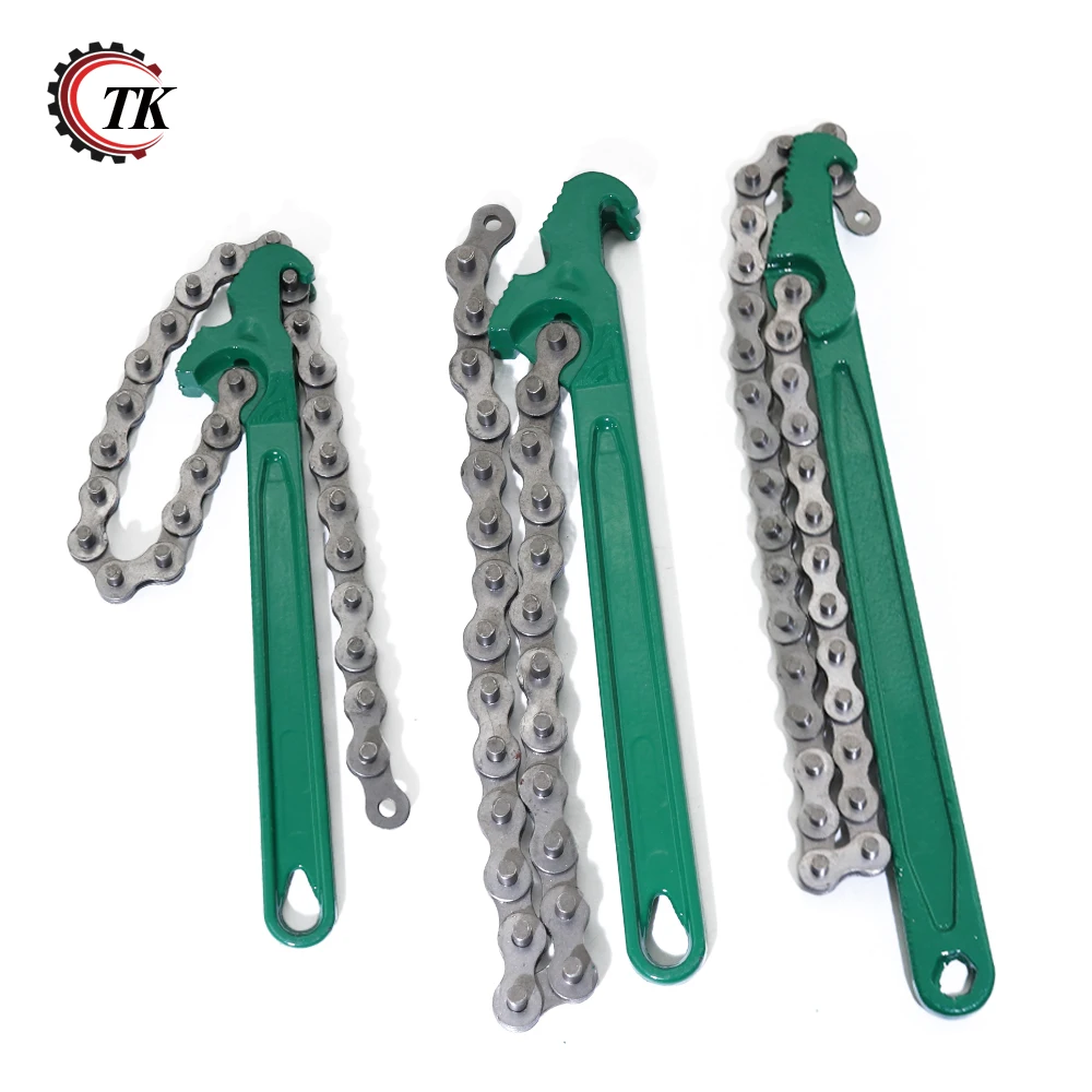 12/"Inch Chain Wrench Oil Filter Remover Mechanic Auto Pipe Tool Adjustable Chain