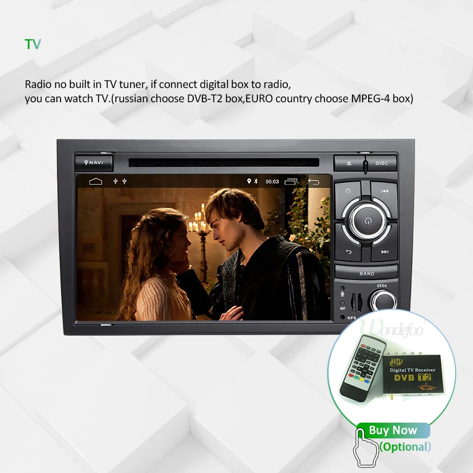 Discount 7" IPS Screen Android 9.0 4G RAM 64G ROM DSP 2 DIN DVD Car PLAYER For AUDI A4 Stereo GPS Radio Multimedia Navigation Stereo 28