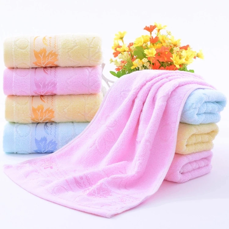 35*75cm Cotton Embroidered Maple Leaf Towel Sets Bamboo Beach Bath Towels Adults Luxury Brand