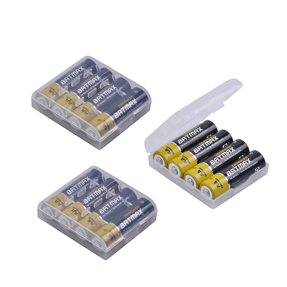 Перезаряжаемые батареи высокой емкости 2800 мАч AA NiMH 12 упаковок|rechargeable battery|battery