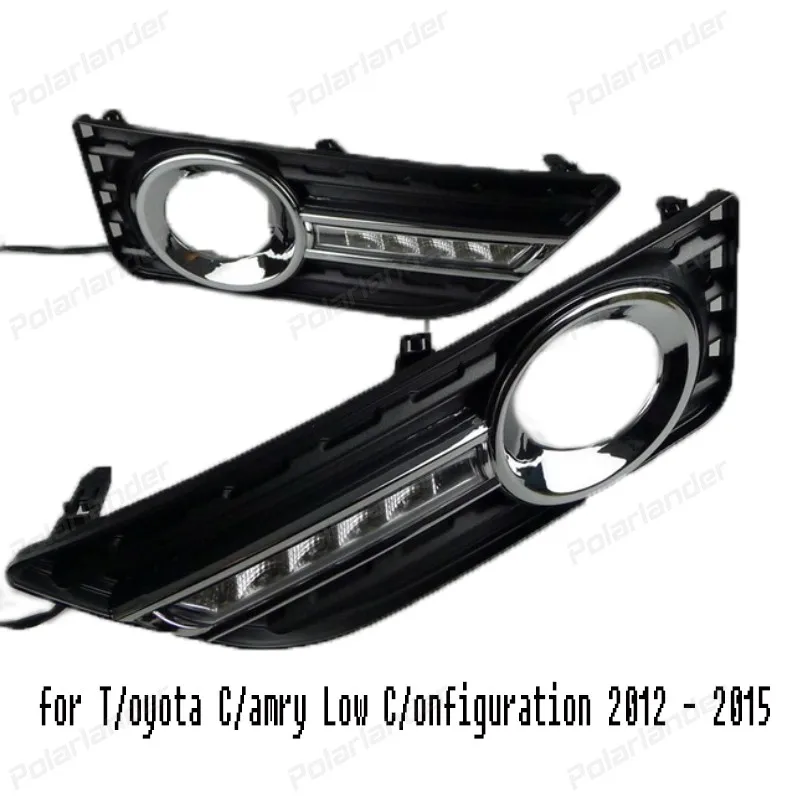 Auto part Fog lamp car-styling Daytime Running Lights daylight drl For T/oyota C/amry Low C/onfiguration 2012 - 2015