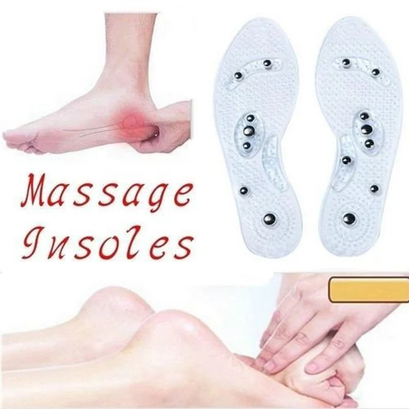 1 Pair Women Men Silicone Insole Magnetic Therapy Anti Fatigue Health Care Massage Insoles DAG-ship