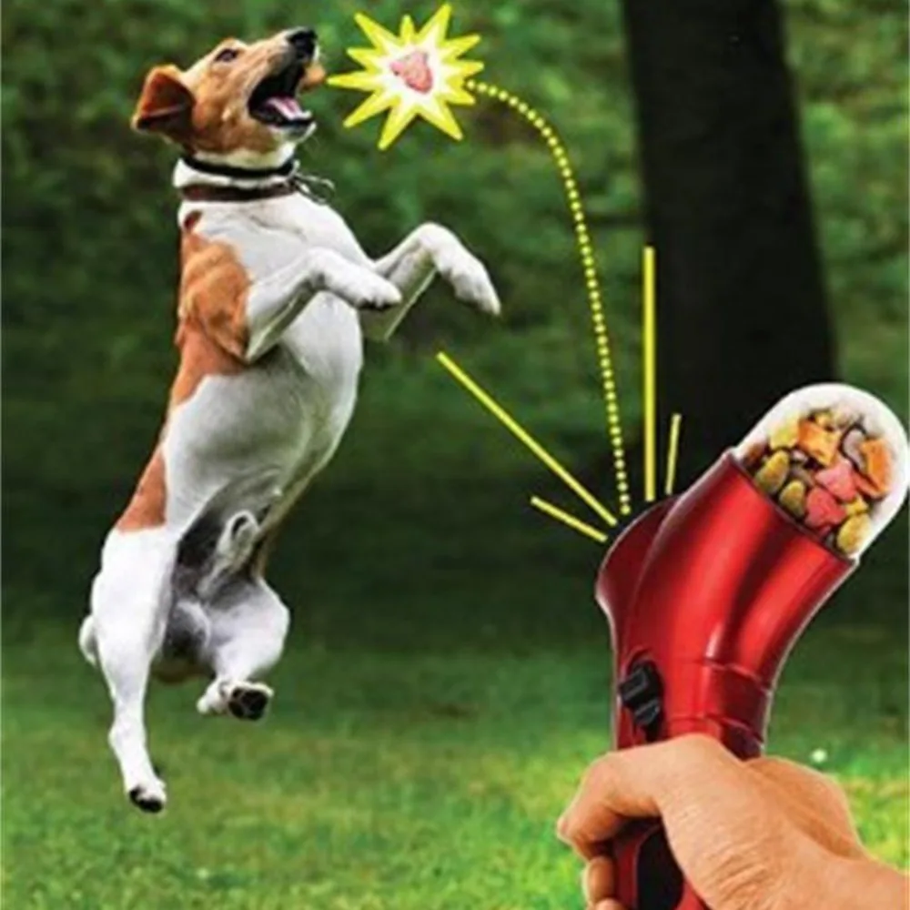 

Dog Snack Catapult Launcher Pet Toys Dog Cat Treat Launcher Snack Food Feeder Catapult Pet Interactive Training Tool