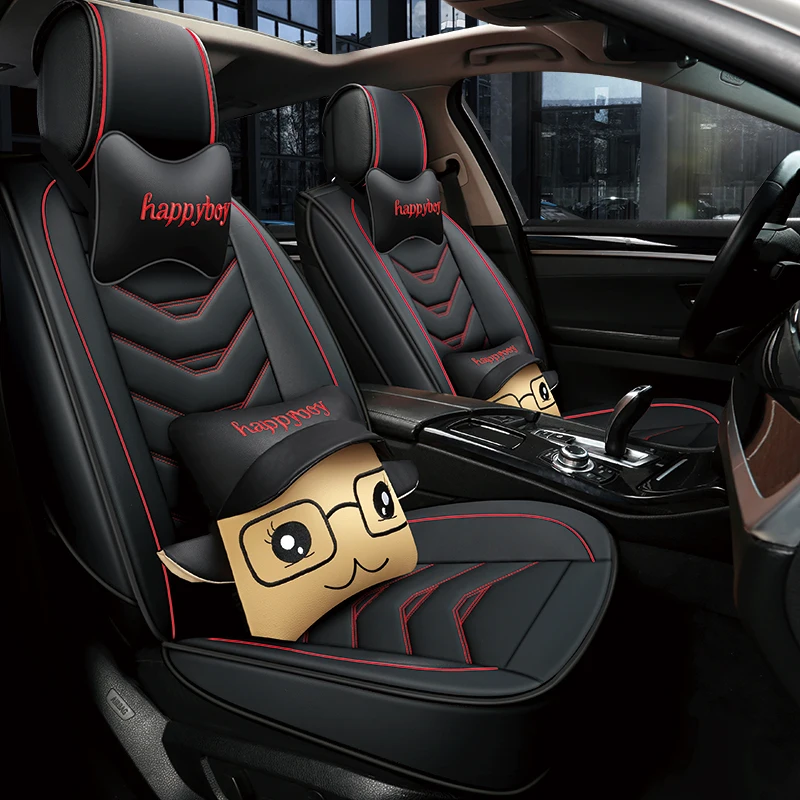 Высокое качество ПУ кожа мультфильм Авто Чехлы для Honda Accord Civic CRV City HRV Vezel Crosstour Fit