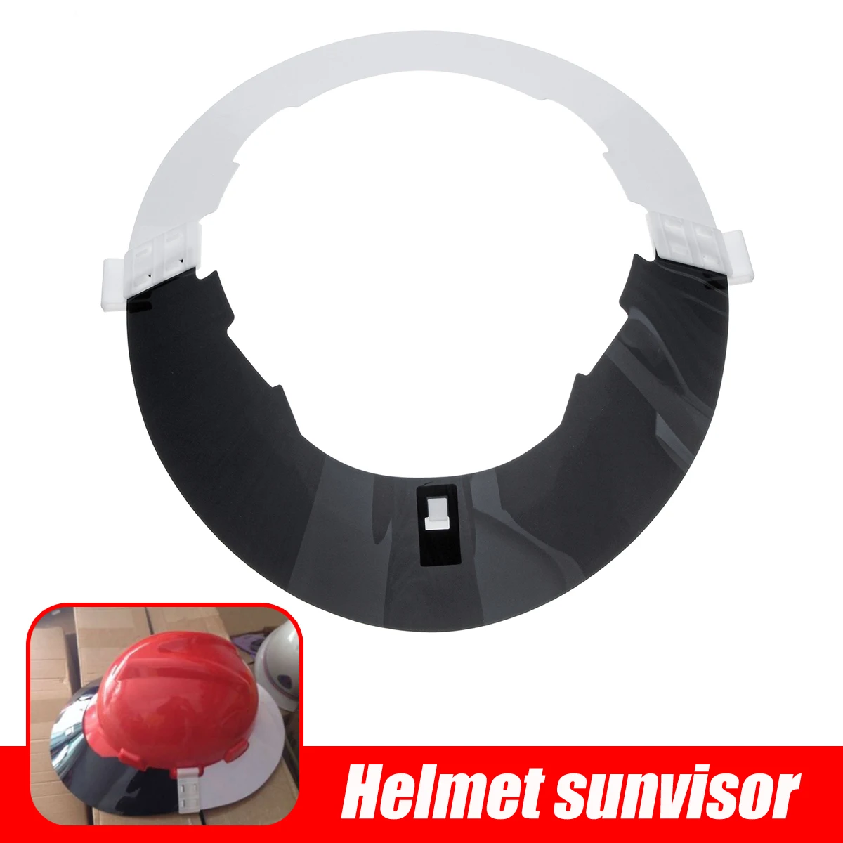 

Safety Helmet Sunvisor Full Brim Hard Hat Sun Shield and Visor Hard Hat Visor High Light Transmission PC Flame Retardant Panel