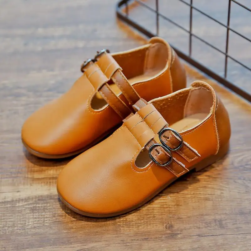 Murah Sepatu Kasual untuk Gadis Anak 2018 Musim Gugur Baru Anak anak Sepatu Klasik Gadis Korteks Minyak Lilin Retro T shirt Putri Sepatu