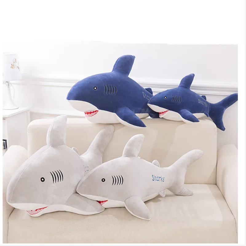 New Style Shark Plush Toys Big Fish Cloth Doll Whale Soft Stuffed Plush Animals Doll Children Birthday Gift 7