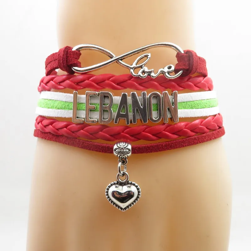 Love Lebanon Bracelets Handmade Lebanon Wrap Bracelets & Bangle For Women Men Jewelry Gifts