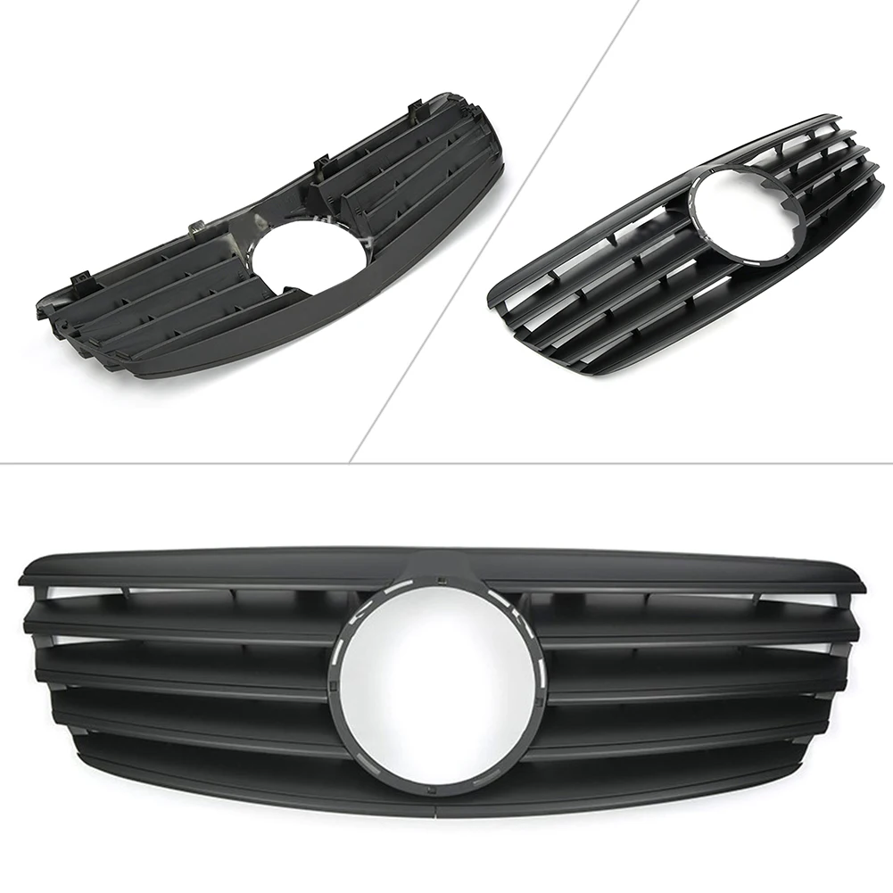 

Matt Black Auto Car Front Grill ABS Plastic Upper Grille For For Mercedes-Benz E-CLASS W211 E320 E350 E500 2003 2004 2005 2006