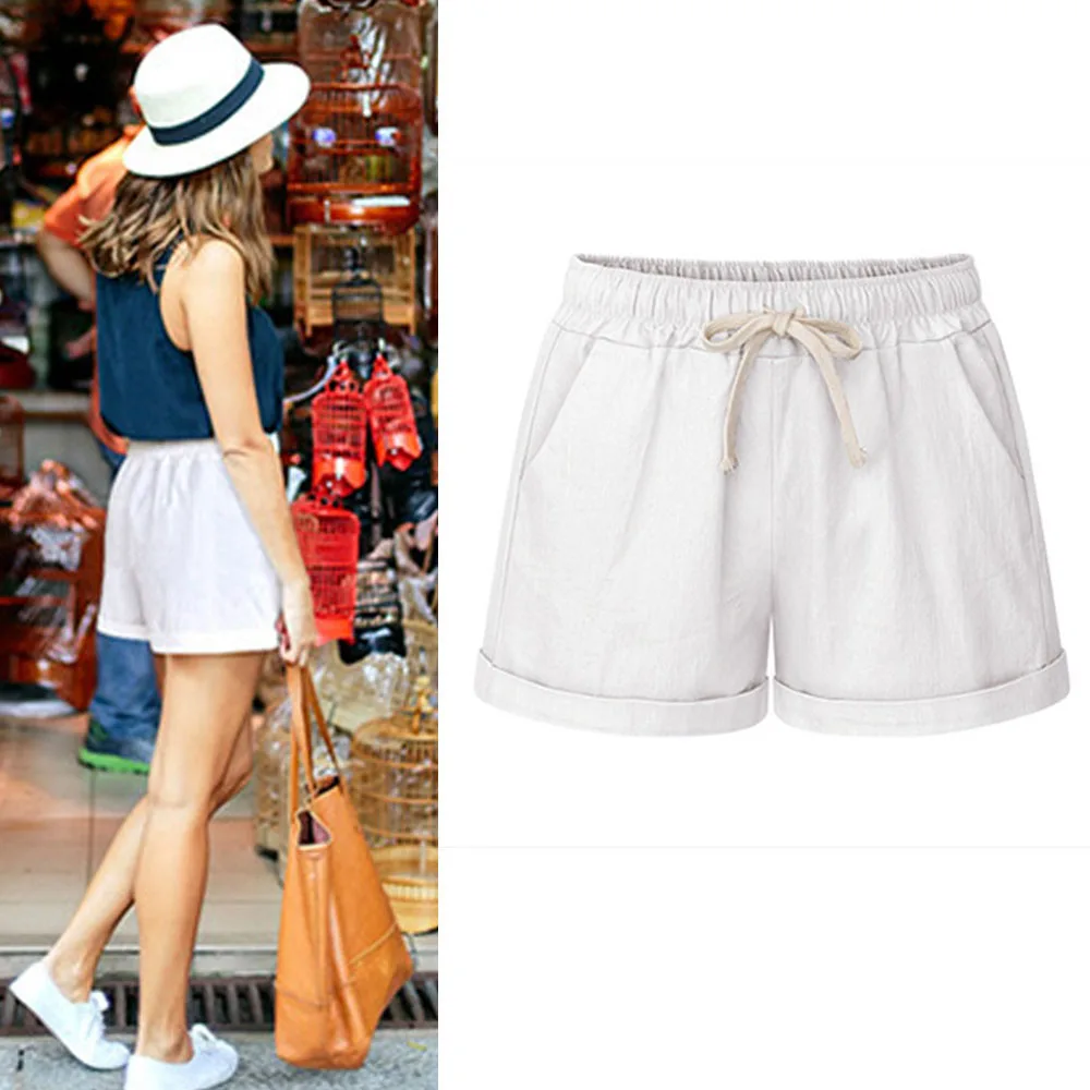 

Women Casual Shorts Pockets Drawstring Sports Stretch Shorts Drawstring Quick Dry Breathable Casual Ladies Hot Short