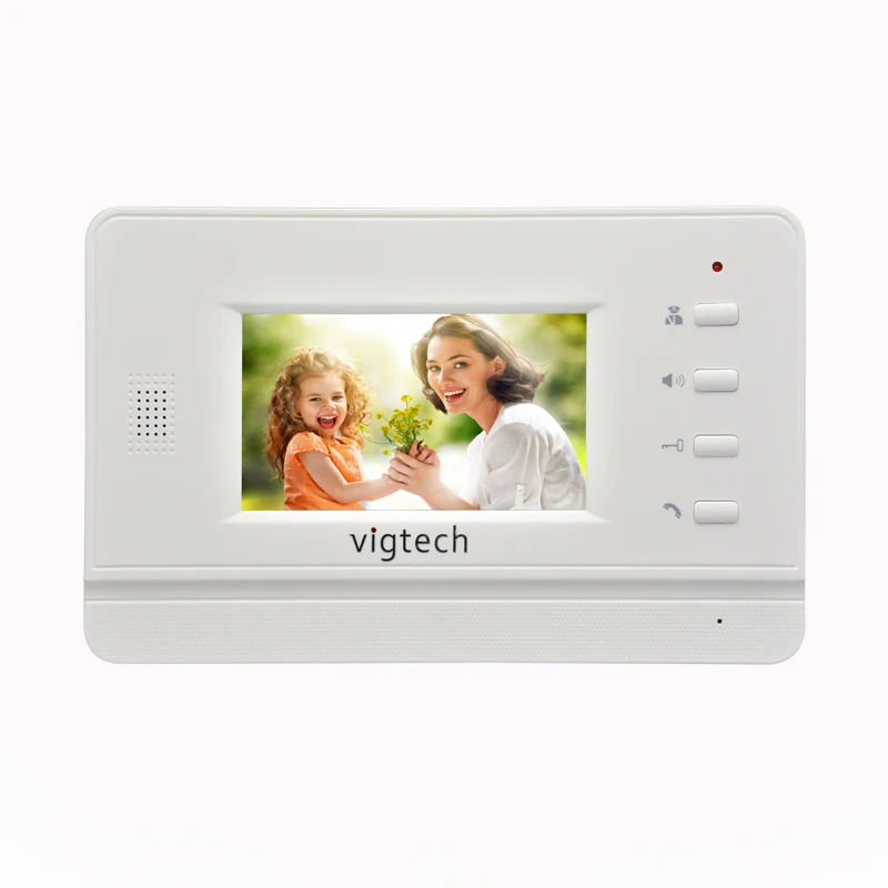 Vigtech 4,3 ''цветной видео телефон двери 4 монитора с 1 Интерком дверной звонок может управлять 4 дома для мульти квартиры RFID камеры