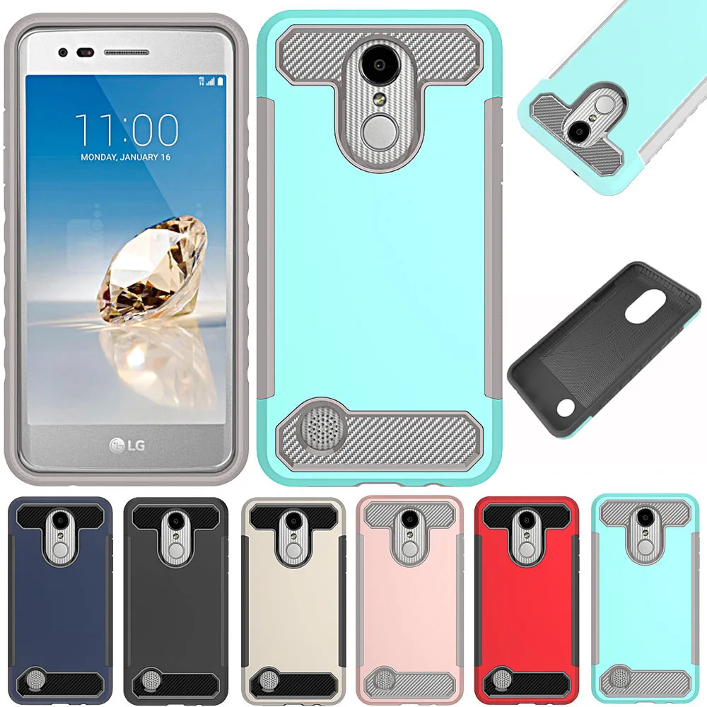 Dual Layer PC + TPU Tough Hybrid Armor Case Anti Knock Impact Protective Cover For LG Aristo MS210/LV3/Phoenix 3/Fortune/K8 2017 | Мобильные