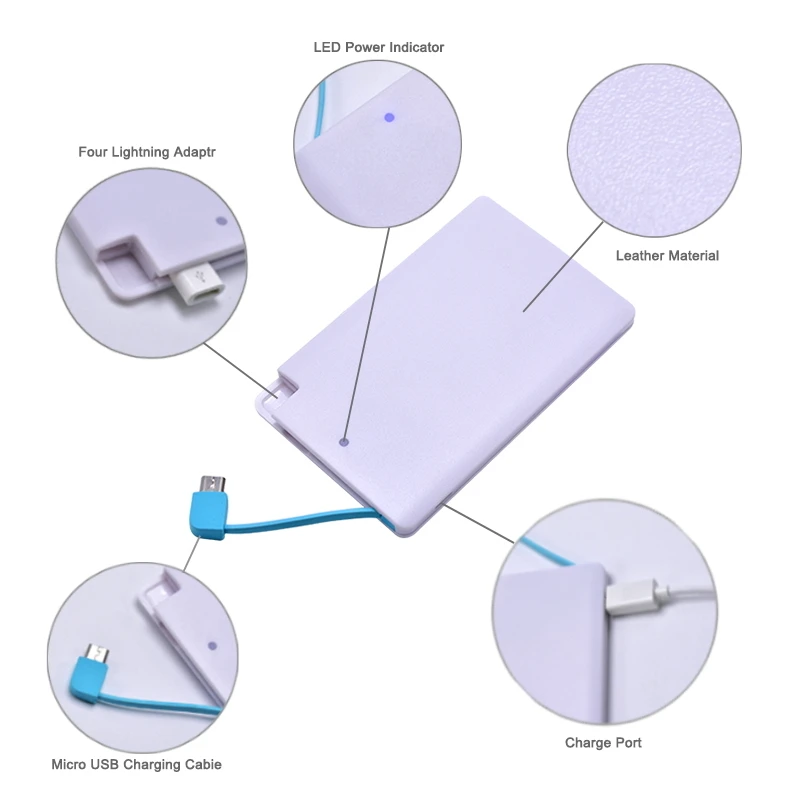 Портативная мини-карта, тонкий внешний аккумулятор 2600 мА/ч, чехол-аккумулятор для iPhone 6, 6 Plus, 5, 5S, 5c, для S5, S4, S3, Note 4, 3, для Xiaomi