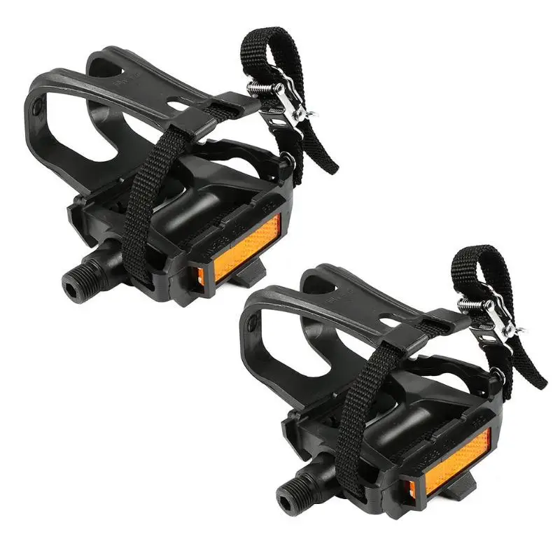 

1 Pair Mountain Road Bike Fixed Gear Bicycle Pedals with Anti Slip Toe Clips Straps Non-slip Pedals Bicycle Parts