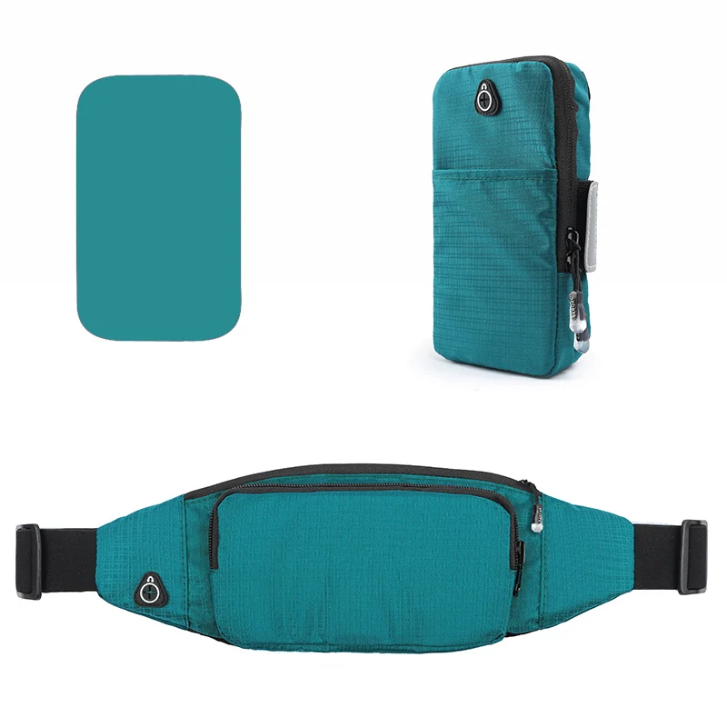 Medium Mint KISSCASE 2 в 1 наручный ремешок мешочки для телефона для iPhone 7 8 Plus 6 X Универсальный поясной чехол для телефона Xiaomi samsung huawei чехол - Цвет: Medium Mint