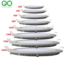 LED Round Panel Lights 3W 4W 6W 9W 12W 15W 18W 24W Surface Ceiling Recessed Downlight SMD2835 LED Ceiling Lamp Down Light Lamp