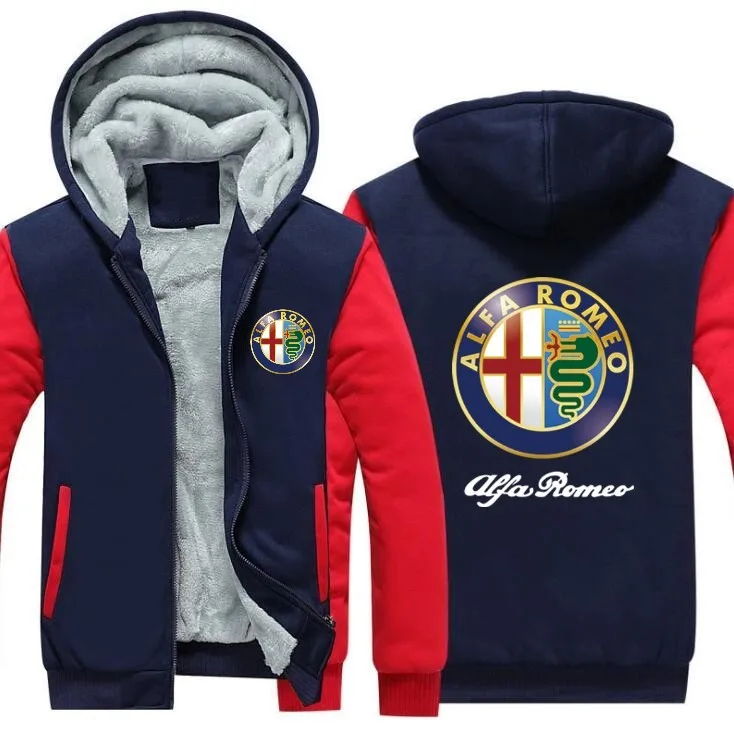 

2019 Wholesale zipper Hoodies Wholesale Europe and the United States new Alfa Romeo fashion plus jacket 7colour