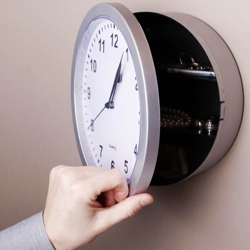 

Vintage Hidden Secret Storage Box Wall Clock Safe Money Stash Jewellery Stuff Storage Container Wall Clock Safe Box Creative