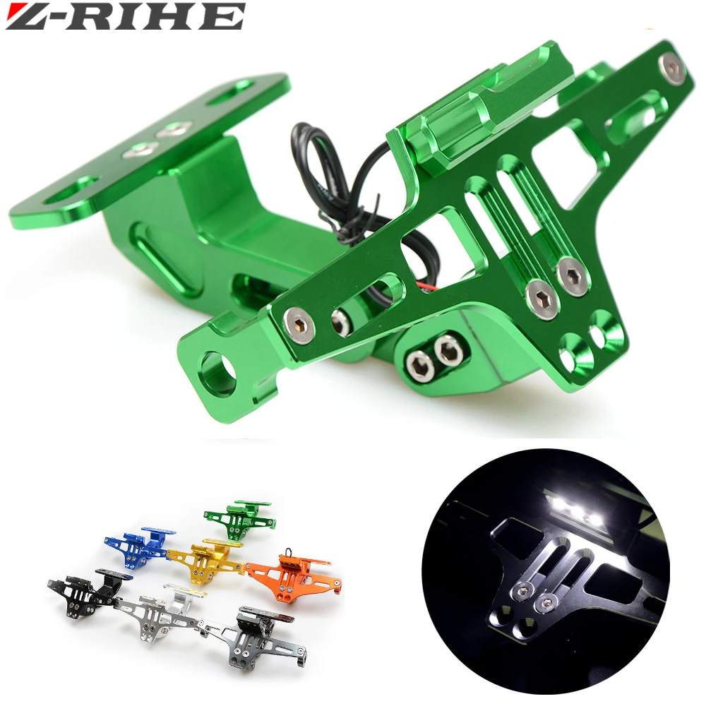

For kawasaki ninja 300 z900 versys 650 z1000sx Yamaha FZ6-S2 Motorcycle License Plate Bracket Licence Plate Holder Frame Number