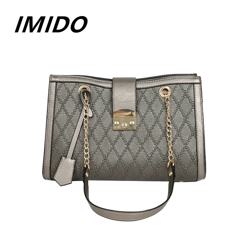 

IMIDO 2019 Summer Autumn New Tot Lingge Chain Shoulder Portable Ladies Bag Europe America Fashion High Capacity Travel Shopping