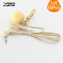 10 шт. проводной конденсаторный петличный микрофон 3.5 мм разъем зажим для галстука на лацкане микрофон Майк Mikrofon mikrafon для компьютера PC ноутбук речи