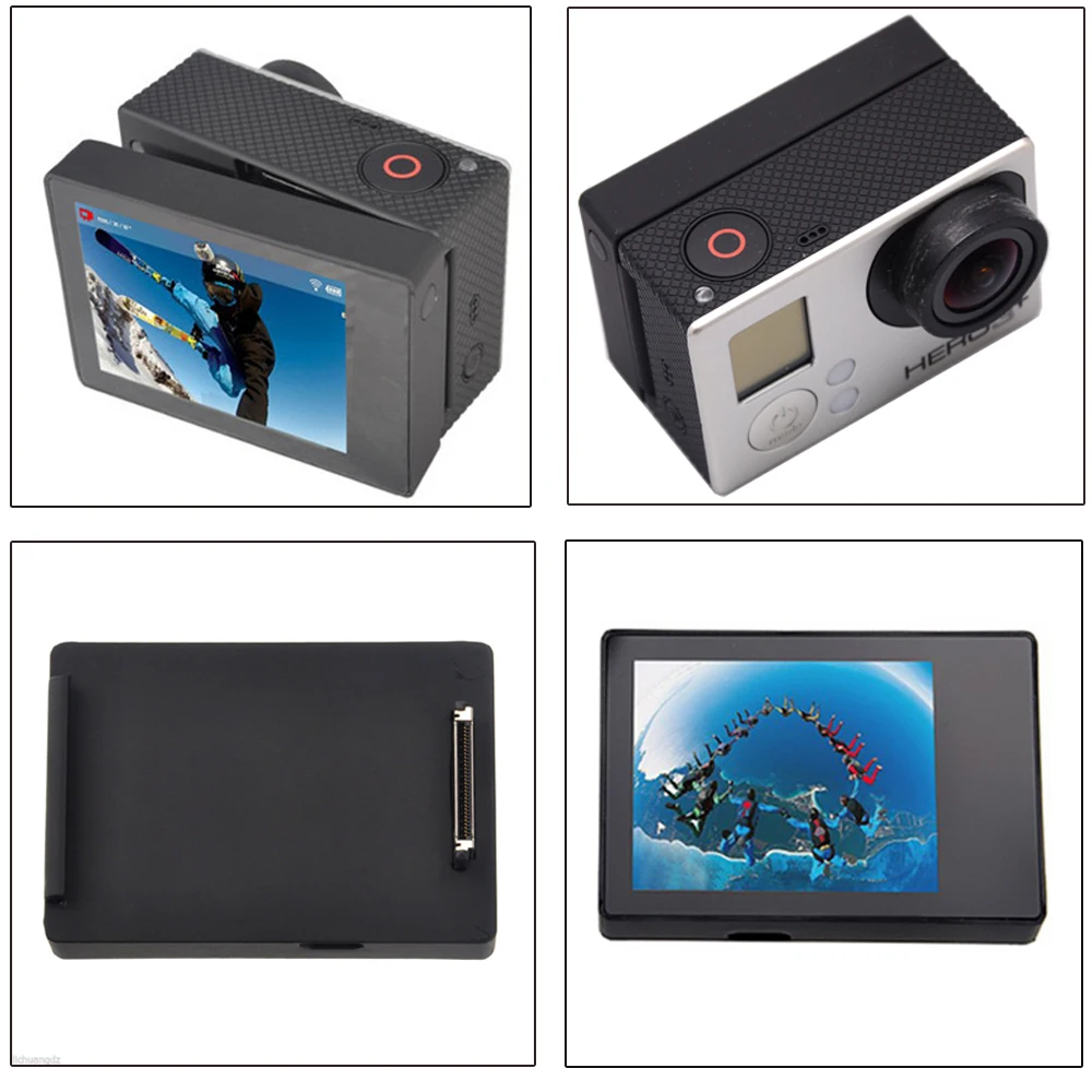 Для GoPro BacPac ЖК дисплей монитор go pro Hero 3 + 4 Bacpac экран задняя крышка для Gopro