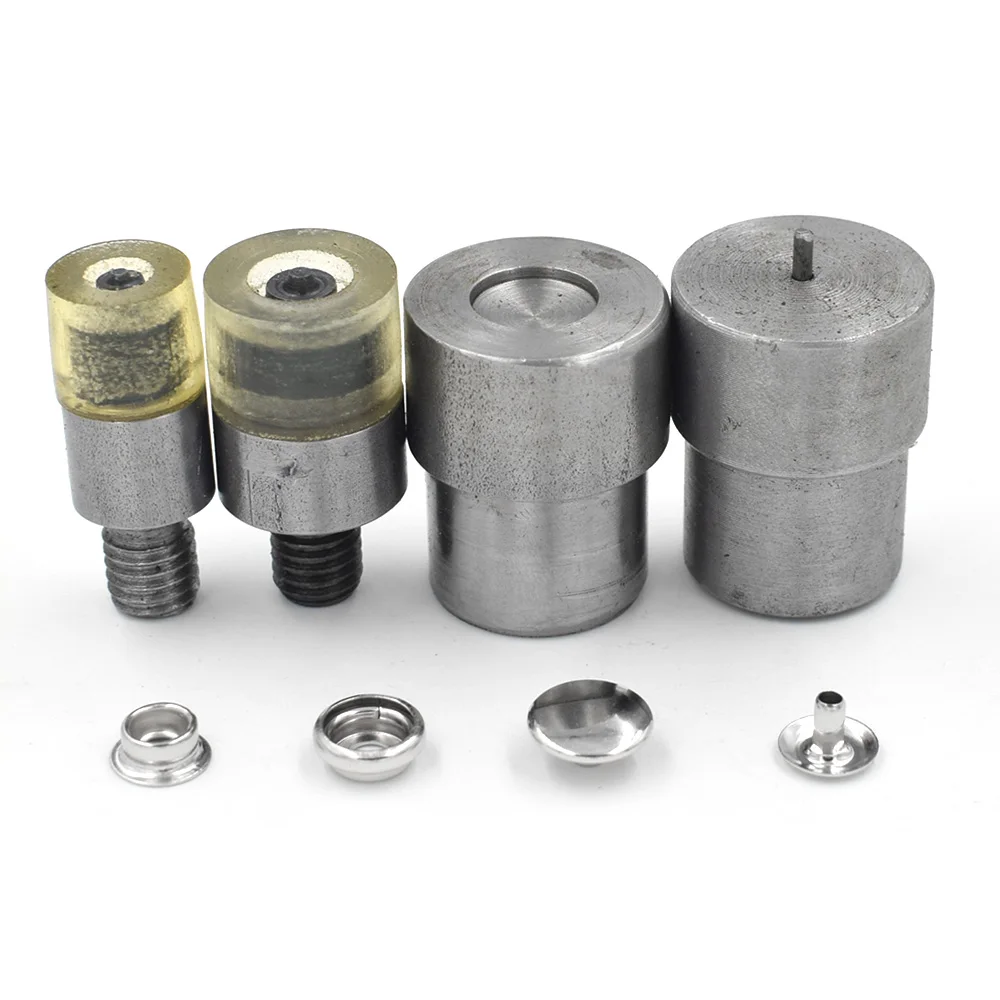 

50PCS 10mm Metal Snaps Install Tools Rivet Clasps Silver fasteners 205 Buttons Jacket Buttons Bluck Manual Hand Press Molds