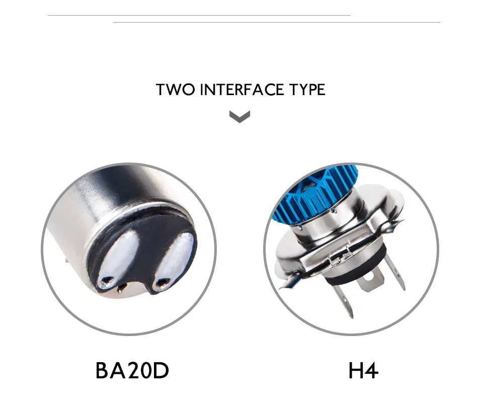 LED H4 P43t HS1 LED BA20D H6 Motorcycle Headlight Bulb 2400Lm HI-LO Lamp Scooter Accessories Moto DRL Lights For Suzuki 12V  (17)