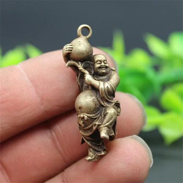 

Chinese pure brass maitreya Buddha peach Small pendant