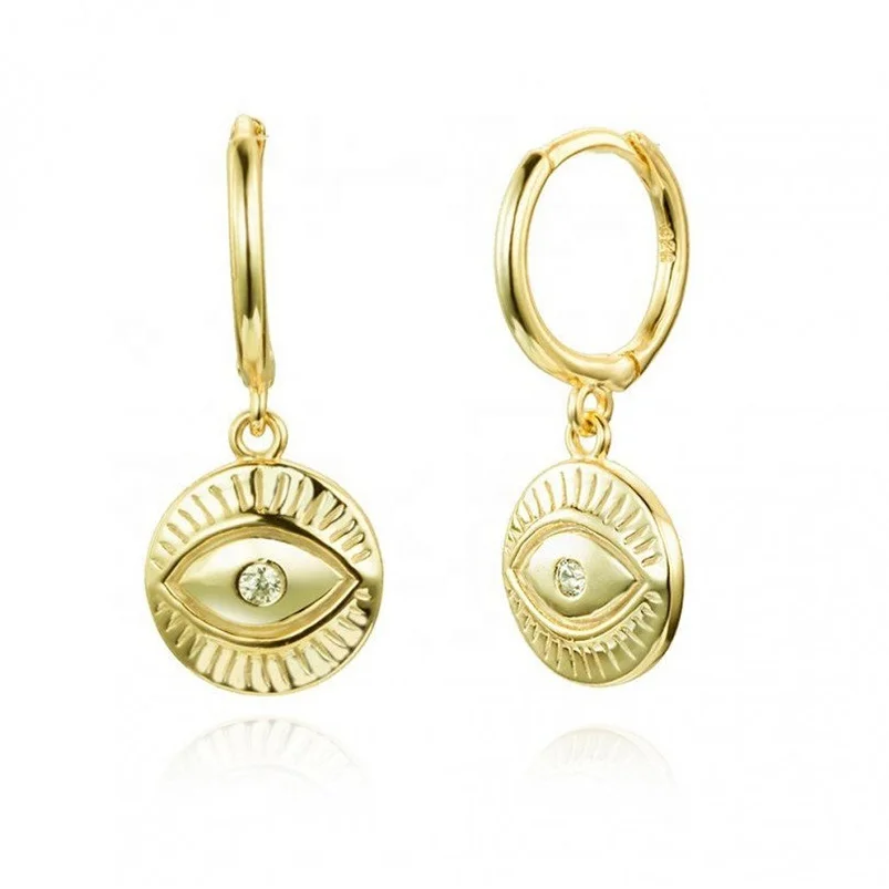 

stunning evil eye through Dangle Earrings Fashion bijoux rock gift brincos top trendy lovely earring 2019 new