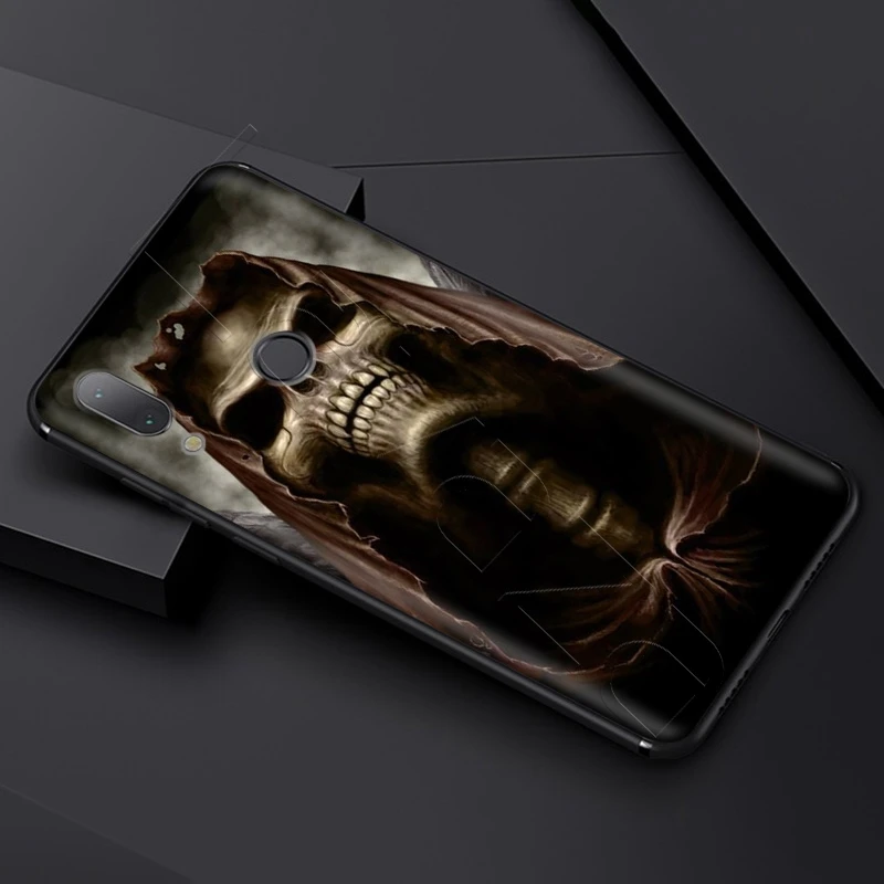Чехол Lavaza с черепом и надписью Death Grim для Xiaomi 9T Pro CC9 A3 Redmi K20 7A Huawei Honor 20 9X P20 Lite Nova 5i